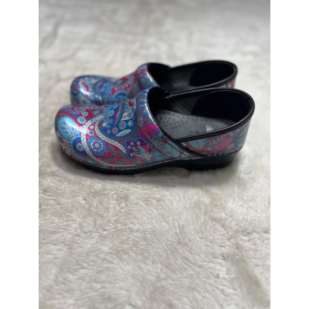 Dansko paisley print clogs mules womens size 10.5/11